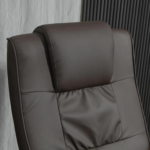 Sillón Relax Reclinable con Reposapiés con 10 Puntos de Masaje con Mando a Distancia para Salón Oficina Marrón [5]