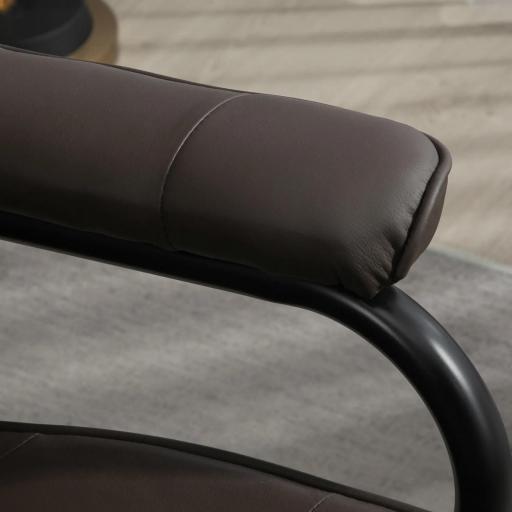 Sillón Relax Reclinable con Reposapiés con 10 Puntos de Masaje con Mando a Distancia para Salón Oficina Marrón [6]