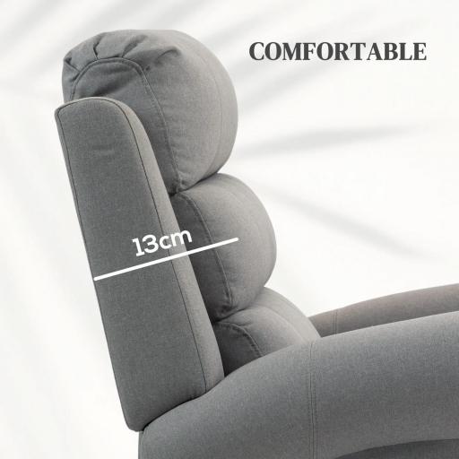Sillón Relax Reclinable Eléctrico Levanta Personas con Masaje Vibratorio y Calor Control Remoto Gris [3]