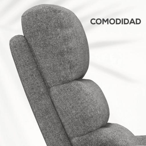 Sillón Relax Reclinable Eléctrico Levanta Personas con Mando a Distancia y Bolsillo Lateral Sillón Elevador Gris [5]