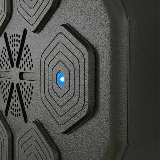 Máquina Boxeo Musical Pared con Guantes Conexión Bluetooth y Luces LED para Adultos y Niños en Casa Gimanasio Negro [6]