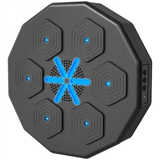 Máquina Boxeo Musical Pared con Guantes Conexión Bluetooth y Luces LED para Adultos y Niños en Casa Gimanasio Negro [8]