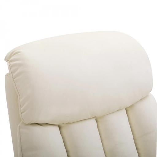 Sillón Levanta Personas Silla Reclinable Elevador con Reposapiés Mando a Distancia Reclinación 145° 80x94x104 cm Crema [7]