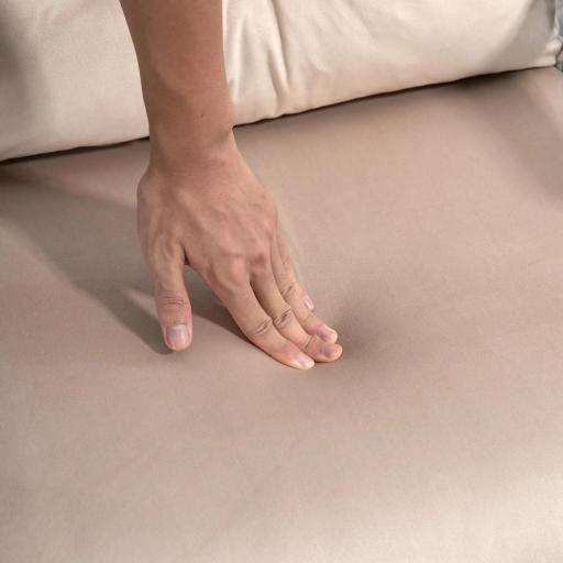 Sofá Cama Individual Plegable Silla Cama Convertible 4 en 1 Respaldo Ajustable de 5 Niveles y Almohada 63x73x81 cm Beige [8]