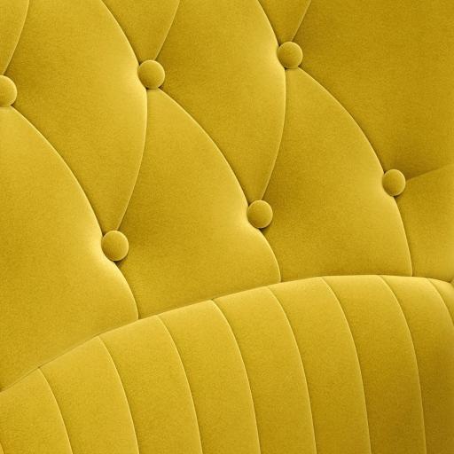 Butaca de Salón Sillón Individual Tapizado en Terciopelo con Respaldo Alto Estilo Moderno 68x72x103 cm Amarilloi [7]