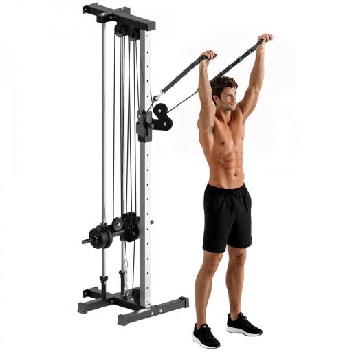 Máquina Polea Alta y Baja de Pared de Doble Polea Ajustable en 15 Posiciones Multifunción Lat Pulldown para Gimnasio [8]