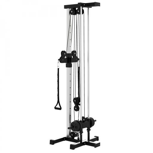 Máquina Polea Alta y Baja de Pared de Doble Polea Ajustable en 15 Posiciones Multifunción Lat Pulldown para Gimnasio [9]