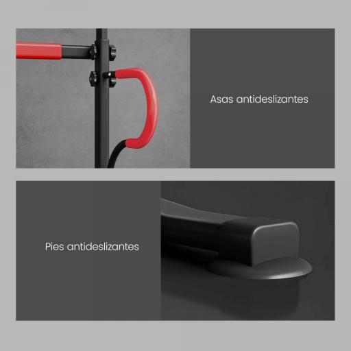 Barra de Dominadas Altura Regulable Estación de Fondos Resistente para Gimnasio en Casa Entrenamiento de Fuerza Negro [7]