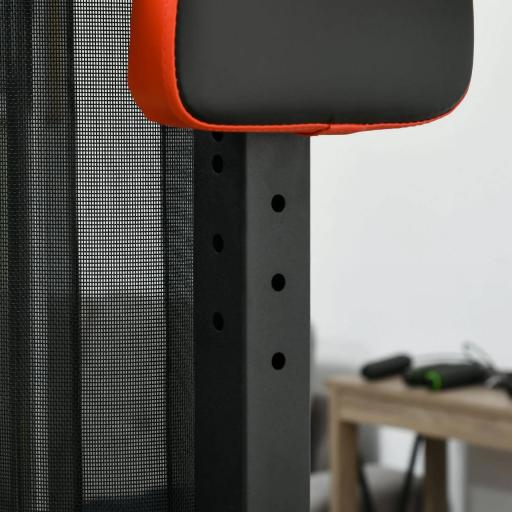 Multiestación de Musculación con Placas de Peso de 45 kg Carga Max. 110 kg para Entrenamiento 225x175x200 cm Negro [2]