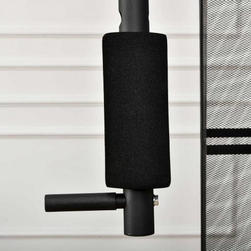 Máquina de Musculación con Estribo para Piernas Placas de Peso de 45 kg Carga Máx. 120 kg 150x110x210 cm Negro [6]