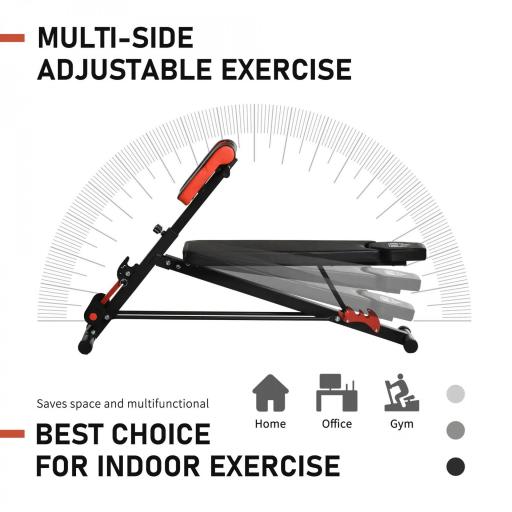 Banco de Pesas Multifuncional Banquillo de Gimnasio Completo Respaldo Inclinable en 3 Posiciones 64x146x73,5-85 cm Negro [6]