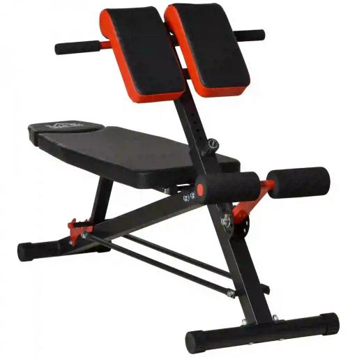 Banco de Pesas Multifuncional Banquillo de Gimnasio Completo Respaldo Inclinable en 3 Posiciones 64x146x73,5-85 cm Negro [2]