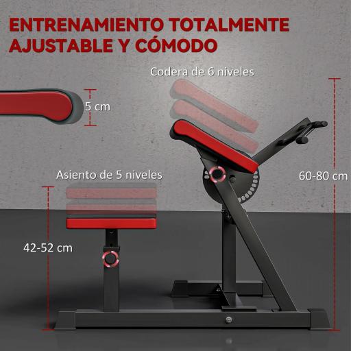 Máquina de Bíceps y Tríceps 2 en 1 Banco de Curl Predicador con Asiento y Apoyo de Codo Ajustables para Gimnasio Casa [3]
