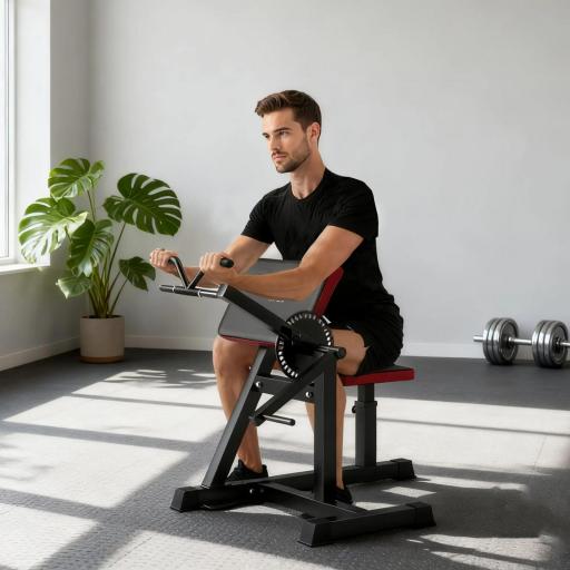 Máquina de Bíceps y Tríceps 2 en 1 Banco de Curl Predicador con Asiento y Apoyo de Codo Ajustables para Gimnasio Casa [7]