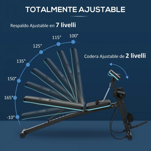 Banco de Musculación Plegable con Respaldo Regulable Extensión de Pierna Cojín de Predicador Banda 160x54x106 cm Negro [1]