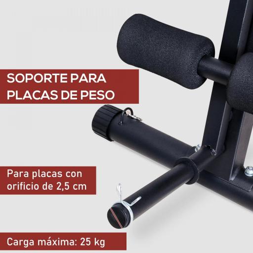 Banco de Musculación Plegable, Banco de Pesas, Respaldo Inclinable de 7 Niveles, Extensión de Pierna, Cojín de Predicador, Banda de Resistencia, para Entrenamiento Completo, Casa Gimnasio, Rojo [4]