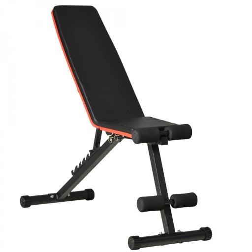Banco de Pesas Plegable 2 en 1 Banco de Musculación de Acero con Altura Ajustable Respaldo Inclinable en 7 Posiciones para Entrenamiento en Hogar Gimnasio Carga 120 kg 116x43x56-116 cm Negro [8]