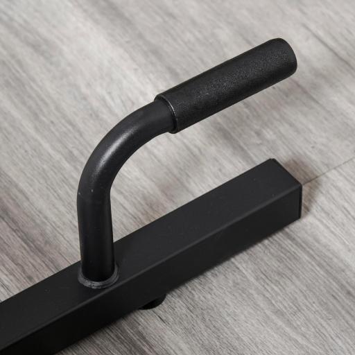  3-en-1 Máquina Equipo de Sentadilla para Ejercicios Abdominales Tablero Supino Multifuncional Ayuda en Cuclillas Equipo Negro [6]