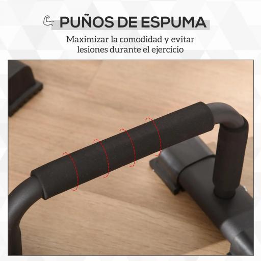 Barras Paralelas Calistenia de Acero con Alfombra Antideslizante para Entrenamiento en Gimnasio Hogar 36x25x20 cm Negro [3]