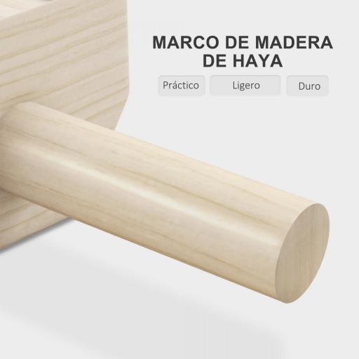 Barras Paralelas de Madera con Alfombra Antideslizante para Entrenamiento en Gimnasio Hogar 30x13x10 cm Natural [2]