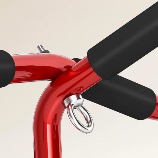 Barra de Dominadas de Pared Carga 150 kg para Ejercicio y Entrenamiento en Casa Gimnasio Rojo y Negro [6]