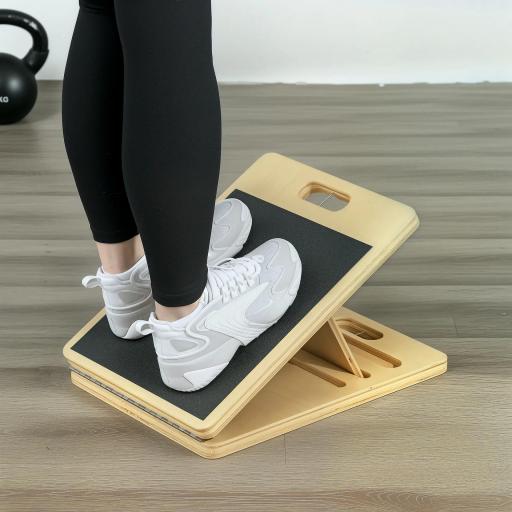 Barra Pilates con Bandas Elásticas Tabla Inclinada Ajustable y Resistencia Personalizable para Estiramientos 90x33x3 cm [2]
