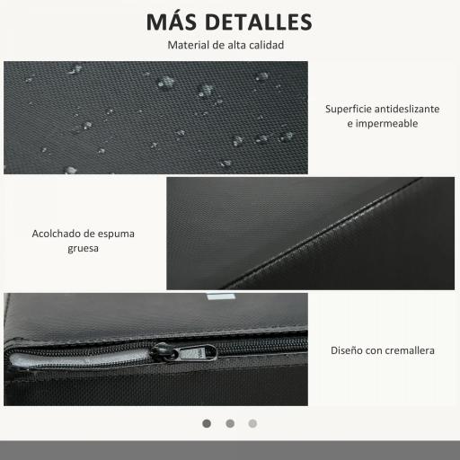 Cajón de Salto 3 en 1 con Cremallera y 3 Alturas Diferentes Carga 120 kg para Casa Oficina Gimnasia 75x51x61 cm Negro [2]