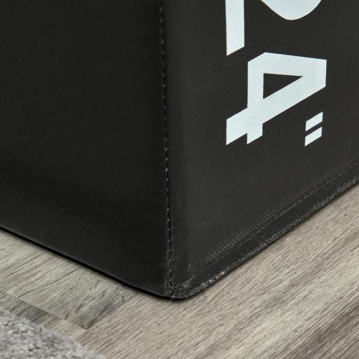 Cajón de Salto 3 en 1 con Cremallera y 3 Alturas Diferentes Carga 120 kg para Casa Oficina Gimnasia 75x51x61 cm Negro [6]