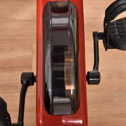 Bicicleta Estática Plegable con Resistencia Magnética Asiento con Altura Ajustable y Pulsómetro 43x97x109 cm Rojo [7]