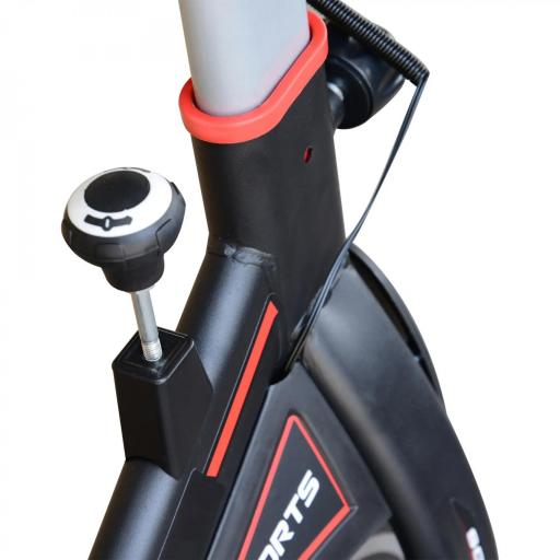 Bicicleta Estática con Volante de 8 kg Pantalla LCD Pulsómetro Sillín y Manillar Ajustables 103x48x115 cm Negro [7]