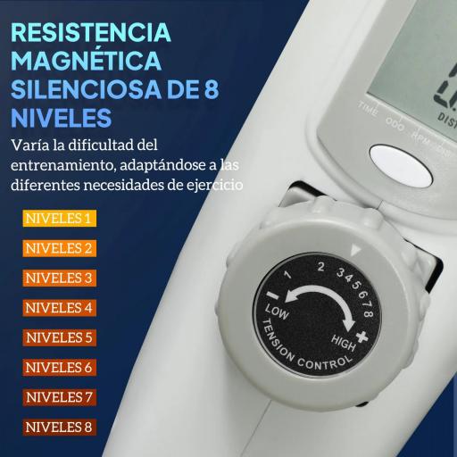 Mini Bicicleta Estática con Resistencia Magnética Pantalla LCD y Pedales Antideslizantes para Ejercitar Brazos y Piernas [5]