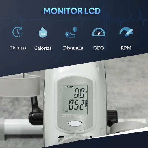 Mini Bicicleta Estática con Resistencia Magnética Pantalla LCD y Pedales Antideslizantes para Ejercitar Brazos y Piernas [4]
