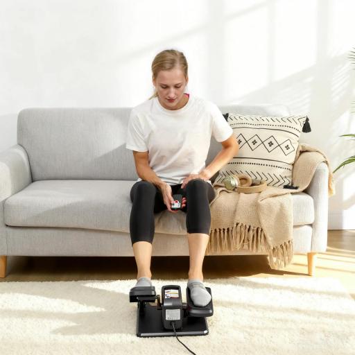 Mini Elíptica Eléctrica Silencioso con 12 Velocidades Modo Manual y Automático Control Remoto y Pantalla LED Negro [6]