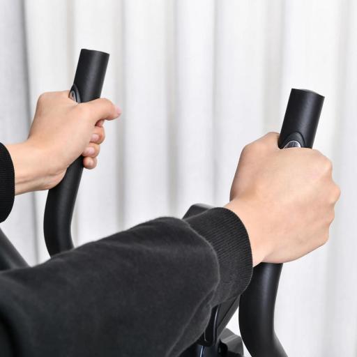 Bicicleta Elíptica con Resistencia Magnética Ajustable de 8 Niveles Bicicleta de Fitness con Sillín Regulable Pantalla LCD Pulsómetro y Soporte para Móvil para Casa Gimnasia 103x62x151 cm Negro [6]