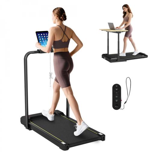 Cinta de Correr Plegable Inclinado Debajo del Escritorio 2 en 1 con 2.0HP 6 km/h Pantalla LED Control Remoto Negro [8]