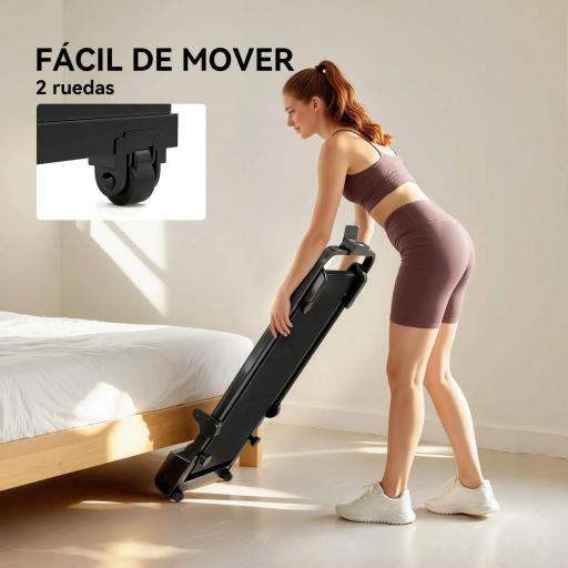 Cinta de Correr Cinta de Andar Plegable 2,5 HP con Pantalla LED Velocidad Ajustable Max. 10 km/h Control Remoto Negro [1]