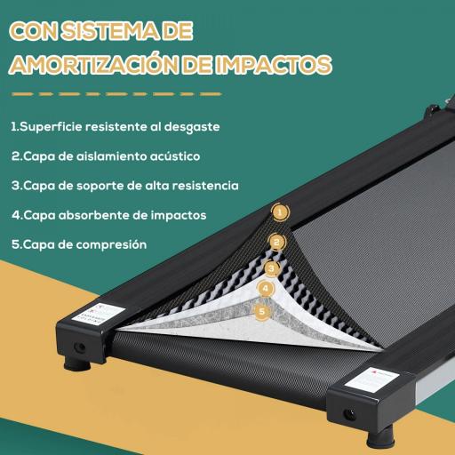 Cinta de Correr Plegable Cinta de Andar Eléctrica Velocidad de 1-10km/h con Pantalla LCD 125x61x118 cm Negro y Gris [4]