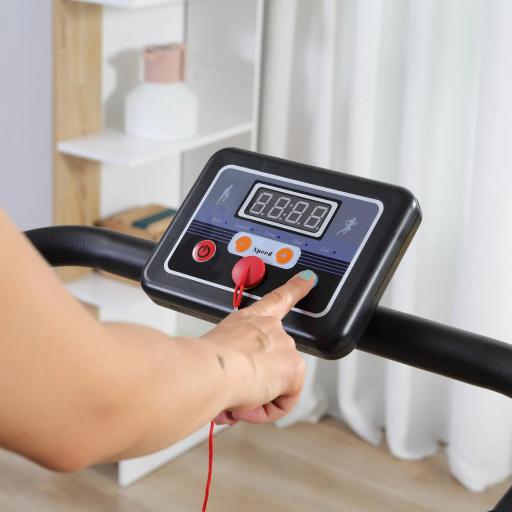 Cinta de Correr Plegable Cinta de Andar Eléctrica Velocidad de 1-10km/h con Pantalla LCD 125x61x118 cm Negro y Gris [7]