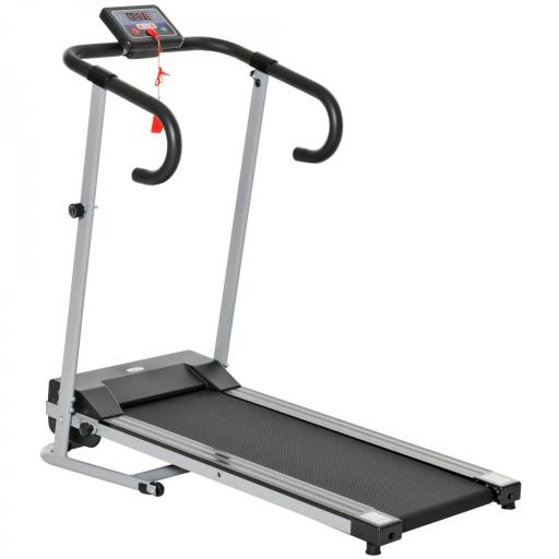 Cinta de Correr Plegable Cinta de Andar Eléctrica Velocidad de 1-10km/h con Pantalla LCD 125x61x118 cm Negro y Gris [9]