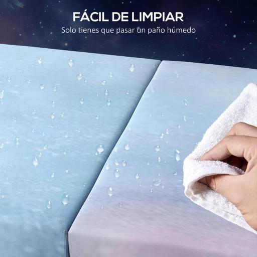 Colchoneta Gimnasia Plegable de Grosor 5 cm con Asas de Transporte para Yoga Aeróbic 180x60x5 cm Azul Degradado [3]