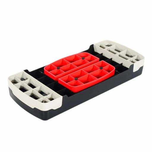 Step para Fitness Stepper Aeróbic Step de Aeróbic Antideslizante con Altura Regulable 2 Niveles de 10/15 cm Carga 150 kg para Ejercicio en Casa Gimnasio 68x29x15 cm Negro y Rojo [4]