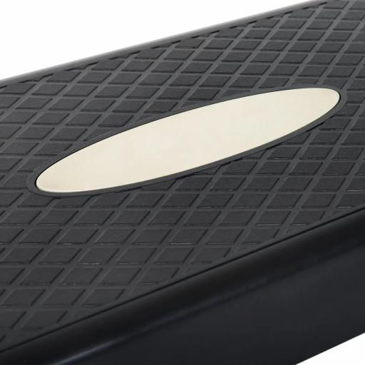 Step para Fitness Stepper Aeróbic Step de Aeróbic Antideslizante con Altura Regulable 2 Niveles de 10/15 cm Carga 150 kg para Ejercicio en Casa Gimnasio 68x29x15 cm Negro y Rojo [6]