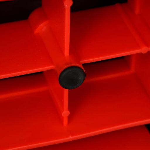 Step para Fitness Stepper Aeróbic Step de Aeróbic Antideslizante con Altura Regulable 2 Niveles de 10/15 cm Carga 150 kg para Ejercicio en Casa Gimnasio 68x29x15 cm Negro y Rojo [7]