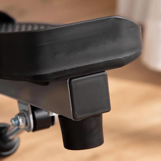 Máquina de Step Stepper Fitness con Manillar Altura Ajustable Pantalla LCD Cintas y Pedales Antideslizantes Equipo de Ejercicio para Gimnasio en Casa 55x53x118-128 cm Plata [5]