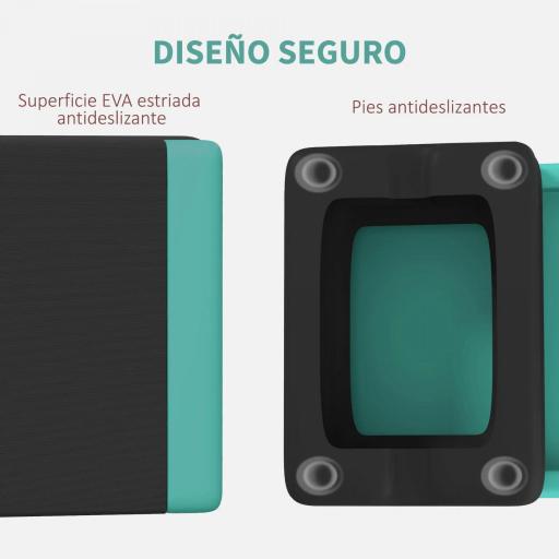 Step de Aeróbic Step para Fitness Antideslizante Altura Regulable 3 Niveles 77x36x20,5cm Verde y Negro [4]