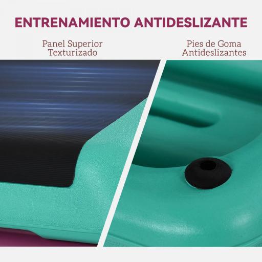 Step de Aeróbic Step para Fitness Antideslizante Altura Regulable 3 Niveles 110x40x20 cm Multicolor [3]