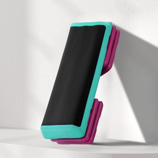 Step de Aeróbic Step para Fitness Antideslizante Altura Regulable 3 Niveles 110x40x20 cm Multicolor [6]