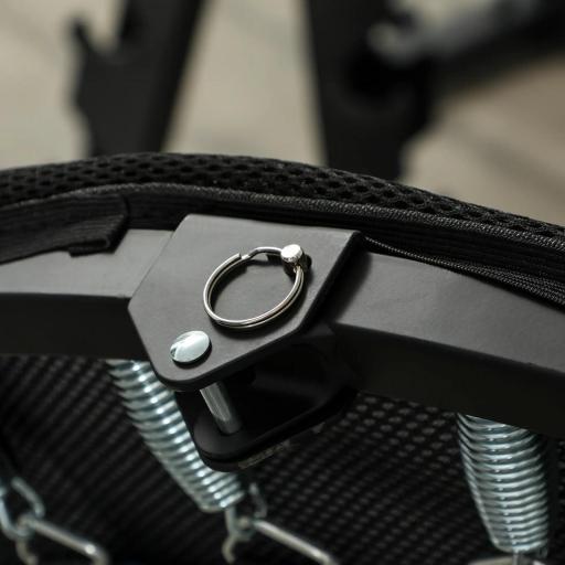 Trampolín de Fitness Ø102 cm Cama Elástica Plegable con Marco de Acero Antideslizantes Carga 100 kg Azul [5]