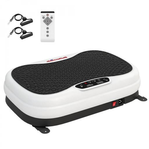 Plataforma Vibratoria con 50 Velocidades 3 Programas Pantalla LED Mando a Distancia Bandas Elásticas Ejercicio en Casa [9]