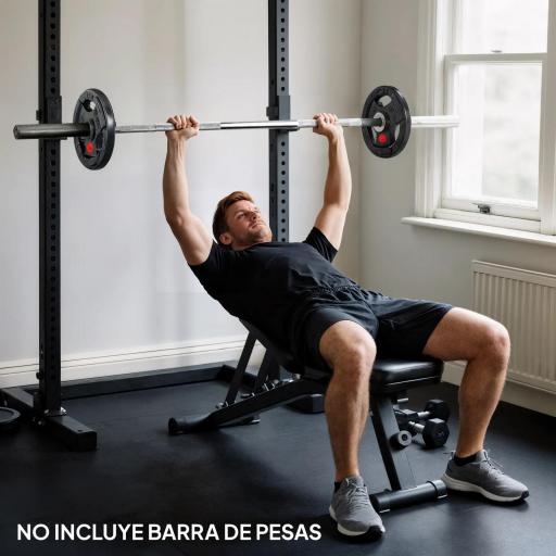 Discos Pesas Olímpicos Agujero Ø50 mm 2x15 kg con Anillo Interior de Acero Triple Agarre para Mancuernas y Barras Negro [5]